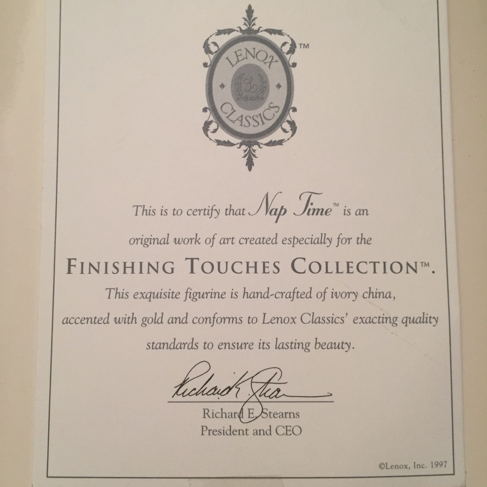 New,"Nap Time"by Lenox Finishing TouchesCollection - Picture 5 of 5